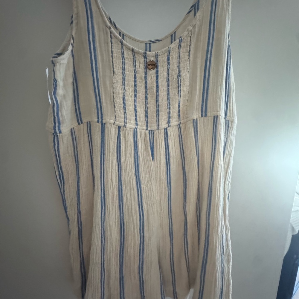 Ripcurl Blue and White Striped Surf Romper Cover Up - Picture 2 of 3